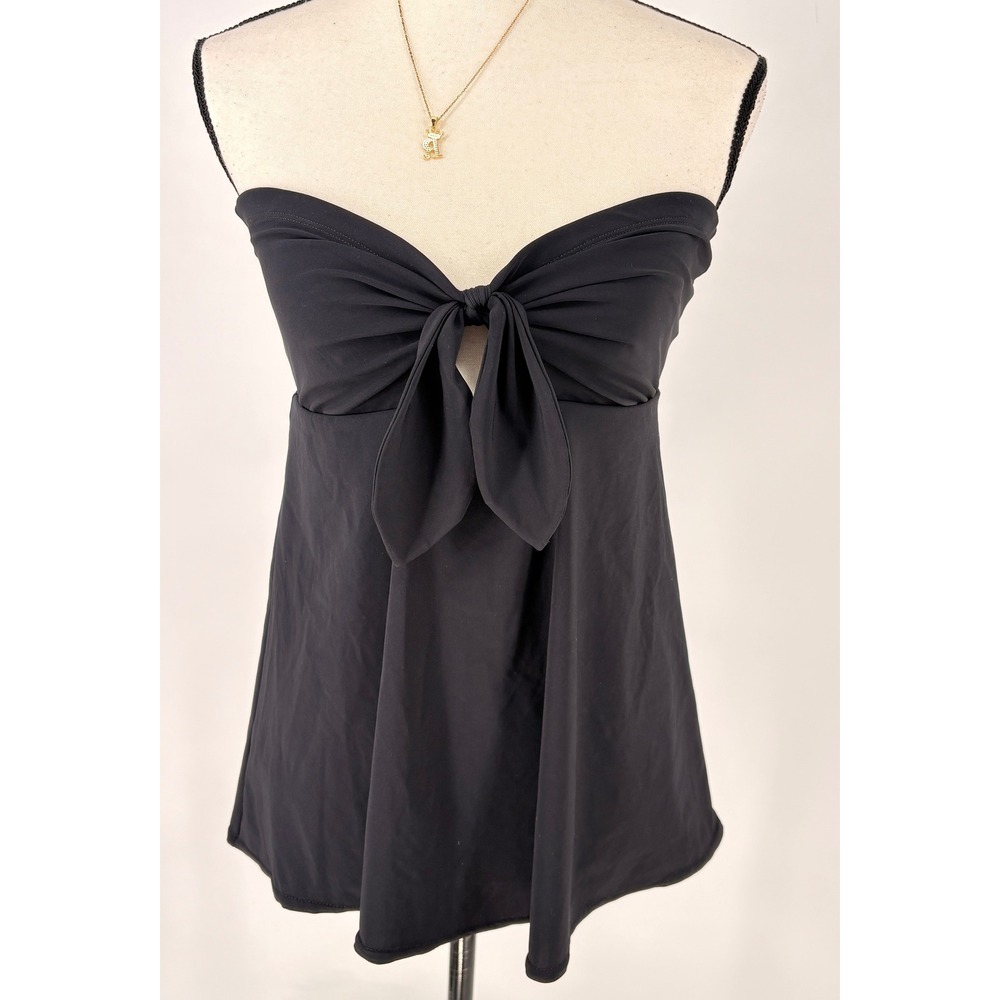 Karla Colletto Black Swim Top‎ Bow Strapless Swimsuit Cover Up - Picture 2 of 12